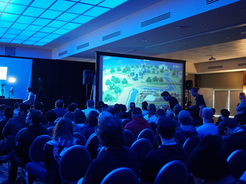 Players competing at the gaming lounge